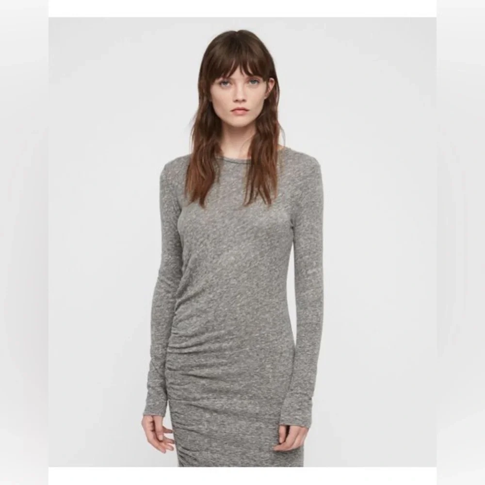 All saints Tina dress gray midi size medium - Picture 4 of 11